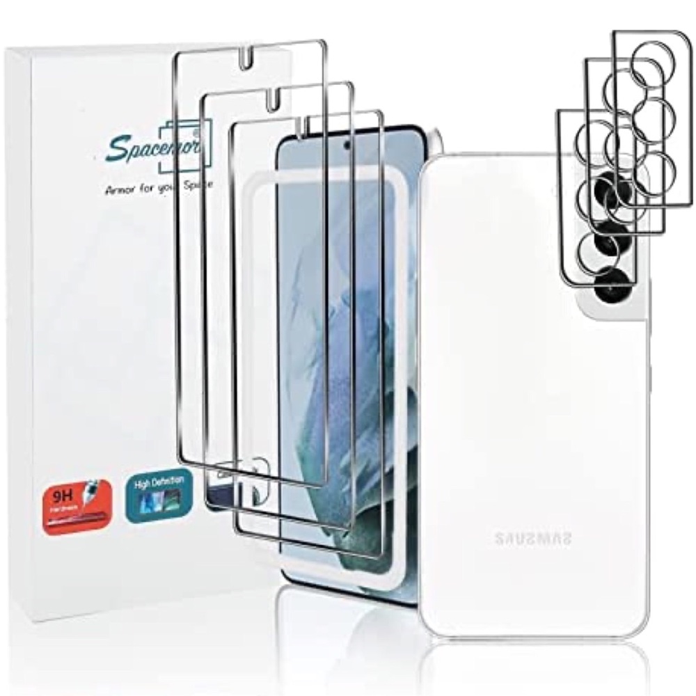 Tempered Screen Protector for Galaxy S22 5G with Camera Lens Protector 3 Pack